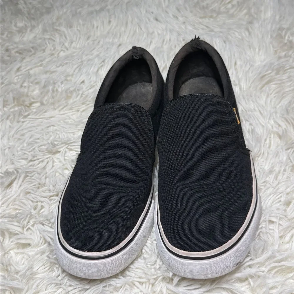 Nike Woman Black and White Slip-On Loafers